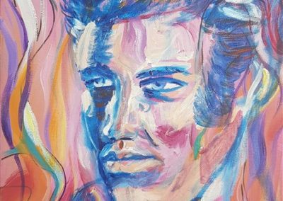 Elvis Presley..Acrylic on canvas.12_ x 16_. prints available