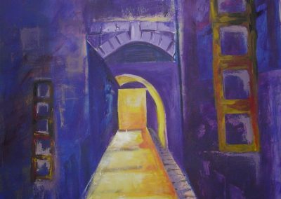 Safed in purple.. Acrylic on canvas 40_ X 40_