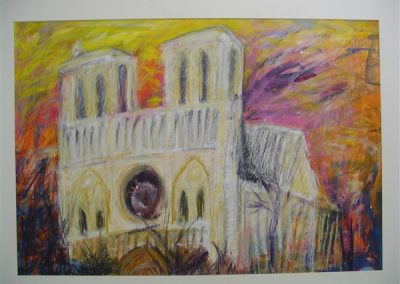 church.acrylic on paper 40_ x 28_