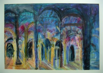 Cordoba.Mixed media on paper . 40_ X 28_