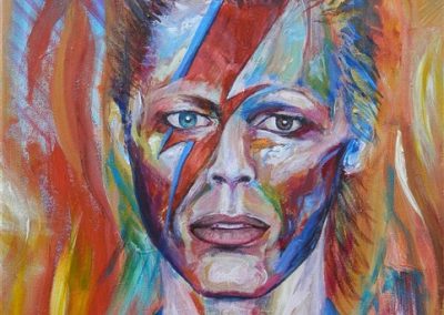 David Bowie younger.Acrylic on canvas.16_ x 20_. prints available