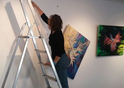 Hanging exhibition-Liora Rosenman's paintings_