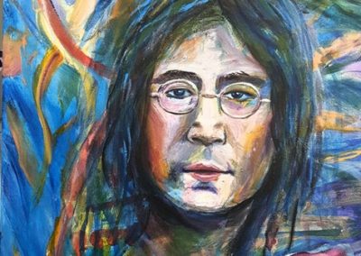 John Lennon.Acrylic on canvas.20_ x 16_. prints available