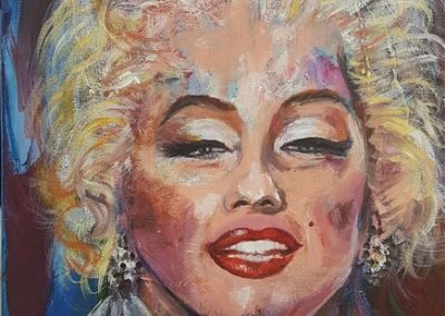 Marylin Monroe.Acrylic on canvas.12_ x 16_. prints available