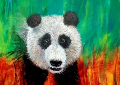 Panda Puppy. Acrylic on canvas.28_ X 40_