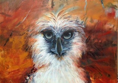 Philipines eagle .Acrylic on canvas. 40_ X 28_