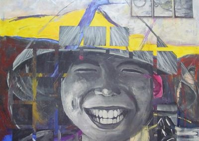 The Vietnamese boy. Acrylic on canvas.40_ x 40_
