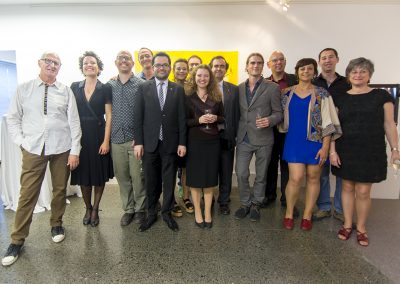 The artists and local government representatives and Israeli embassy's delegates in Barcelona 2015 Project