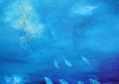 infinite_blue_sea-SOLD. Acrylic on canvas