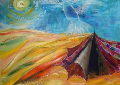 the_tent_of_Sarah.Acrylic on canvas . 32_ x 32_